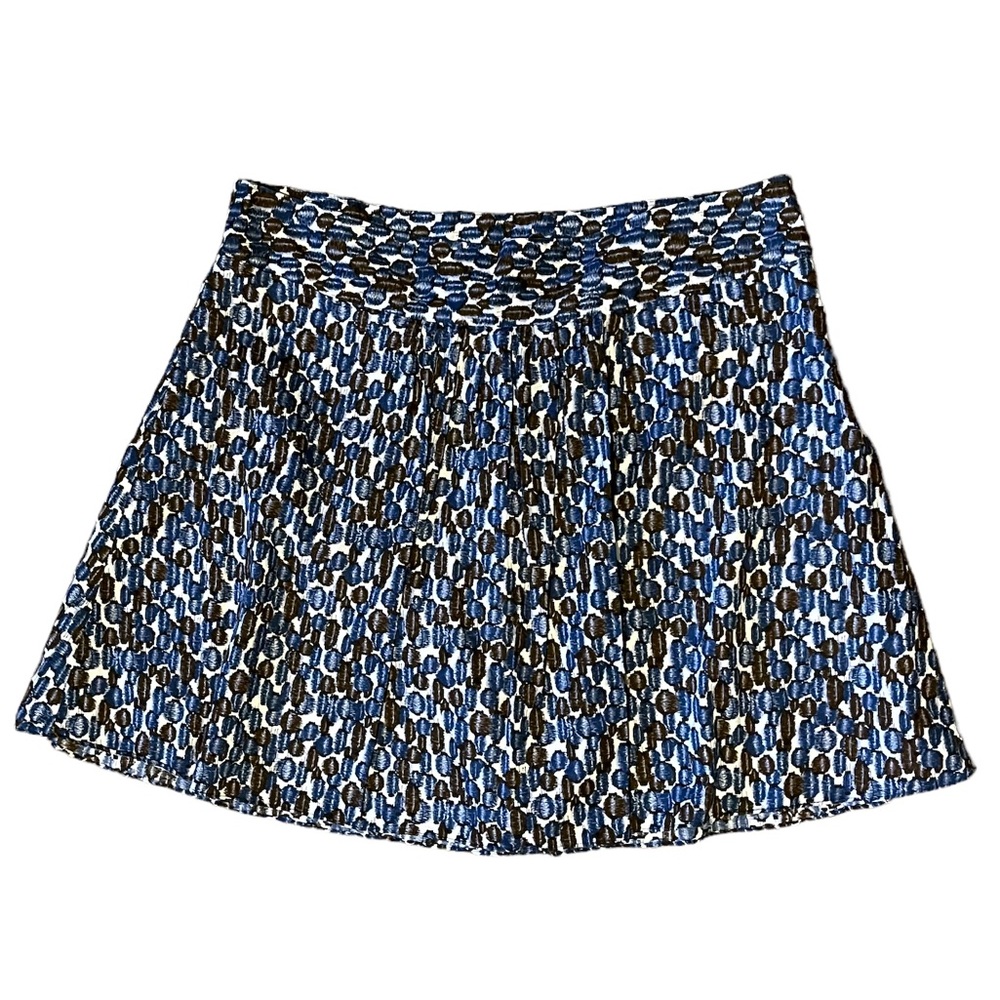 Mossimo Pleated Skirt, Blue Brown | 16 - Picture 2 of 13
